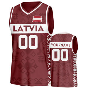 Camiseta <span class=keywords><strong>de</strong></span> Baloncesto Sublimada Personalizada <span class=keywords><strong>de</strong></span> la <span class=keywords><strong>Mejor</strong></span> Calidad, Nombre del Equipo y Número, Equipo Universitario, Práctica, Transpirable - Product Image 1