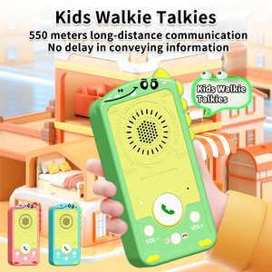 Kinder-Walkie-Talkie in Dinosaurierform, wiederaufladbar, kabelloses Intercom, Handfunkgerät, 1000mAh Lithium-Akku, 1,5 km Reichweite - Product Image 2