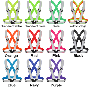 4x3 حزام مرن عالي الوضوح لركوب الدراجات في الهواء الطلق ملابس عمل للركض حزام أمان عاكس - Product Image 3