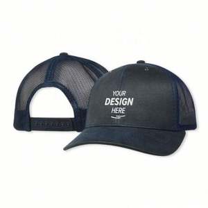 Gorra Deportiva Personalizada de 5 Paneles con Logotipo Bordado en 3D, Gorra Trucker de Mezclilla con Malla y Estampado de Espuma, Gorra Deportiva Moderna - Product Image 1