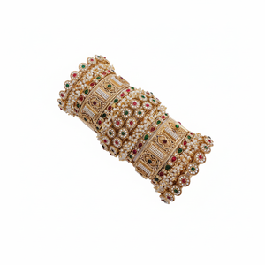 Ensemble de bracelets ouvrables 10573840 avec pierre Pota plaquée or et perles Ensemble de bijoux fins - Product Image 2