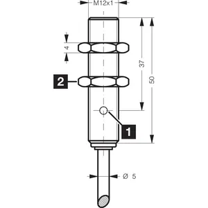 เซ็นเซอร์วัดระยะใกล้ DCC12M08PSLK แบบเหนี่ยวนำ M12 x 1 และ 50 มม. ระดับการป้องกัน IP 67 ระยะการทำงานสูงมาก - Product Image 2