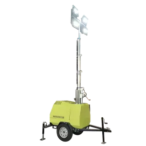 Torre de luz móvel de elevação manual 5-9m, preço de fábrica, iluminação móvel