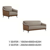Fabricante de Muebles de Oficina en China, Muebles de Salón de Excelente Calidad, Juego de Sofás Clásico Italiano Moderno 1+1+3 para Sala de Estar