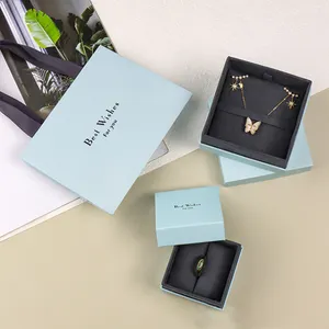 Caixa de papelão para presente pequena personalizada, caixa de embalagem de joias com logotipo, caixa de anel para joias