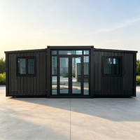 Casa Contenedor Expandible Personalizada de 20 pies, Plegable de Doble Ala, Prefabricada, Impermeable, Portátil y Modular