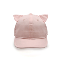 Bebé personalizar 100% algodón colorido en blanco niños gorras de béisbol sombreros de ala curva con orejeras para niños pequeños al aire libre