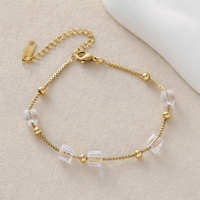 Bracelet rétro carré en zircon vert émeraude, plaqué or 18 carats, acier inoxydable, bijoux de mariage et de fiançailles, cadeau pour femmes