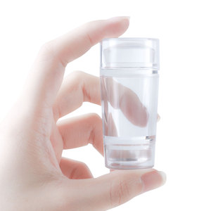 Hot bán New nhựa trong suốt & Silicone Nail Art stamper scraper cao cấp tem stamping công cụ 5 màu sắc ngón tay Nail Art - Product Image 1