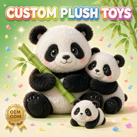Jouets en peluche Panda personnalisés OEM ODM Famille de pandas en peluche en bambou Vente en gros Cadeau pour enfants