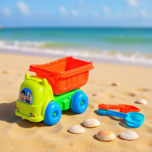 Kids <b>Beach</b> Dump Truck Toy with Shovel <b>Plastic</b> Sand Play Vehicle for Outdoor Sandbox Fun - Product Image 2