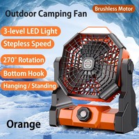 Ventilateur de camping rechargeable Hi Heart Rabbit X3 20000mAh avec lumière LED, plus de 12 heures de fonctionnement silencieux (37-45dB) pour tente, randonnée et voyage