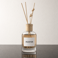 Flacon diffuseur de parfum en verre transparent de luxe 150 ml avec bouchon, conteneur vide pour la décoration intérieure, estampage doré personnalisé