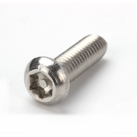 Sekrup Kepala Bulat Datar Torx Keamanan Tinggi Bahan Stainless Steel 304 Sekrup Anti Maling