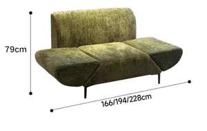 Fauteuil lounge minimaliste italien, canapé-lit en tissu rétro français pour salon, canapé simple pliable en une seule pièce - Product Image 6