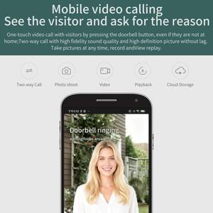 Thông minh 1080P WIFI video chuông cửa tầm nhìn ban đêm PIR phát hiện chuyển động hai chiều âm thanh liên lạc không dây Camera an ninh cửa người xem - Product Image 4