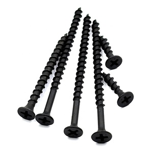 Tornillo autorroscante para paneles de yeso de acero al carbono fosfatado negro, cabeza Phillips, rosca fina/gruesa, métrica/pulgada - Product Image 3