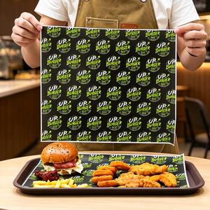 Custom Logo Printed Food Grade Biodegradable Eco-Friendly Waterproof Craft <b>Paper</b> Burger <b>Wrapping</b> Grease Proof <b>Paper</b> - Product Image 5