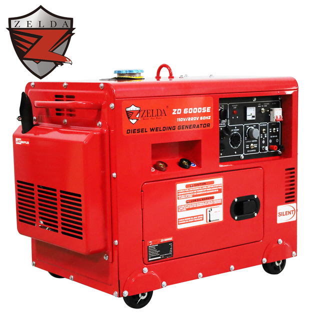Zelda AC Output 5KW Portable diesel Generator Welder Motor diesel Generator Welding Machine Welder Generator