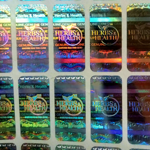 Digiteltech Label P4 Custom Silver Hologram Adhesive <b>Paper</b> Feature-Rich <b>Holographic</b> Business Shopping Labels - Product Image 1