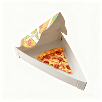 Dreieckiger Lebensmittelbehälter mit individuellem Druck, Pizzastück-Box, Takeaway-Papierverpackung für Lebensmittel