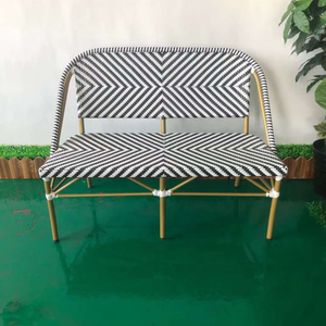 Vente en gros de meubles en rotin canapé d'extérieur <span class=keywords><strong>restaurant</strong></span> jardin <span class=keywords><strong>Paris</strong></span> France meuble en osier chaise en aluminium Bistro banc en rotin - Product Image 1