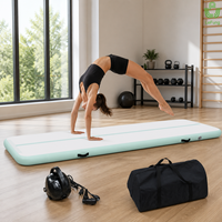 Tapis de gymnastique gonflable Air Track 400x100x15cm avec pompe électrique pour cheerleading, danse, entraînement à domicile, gymnase, fourniture en gros OEM