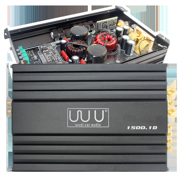 1500.1D Model High-Power Pure Bass Passive Dual Voice Coil Car Amplifier with Subwoofer