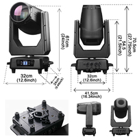 Marslite Beam 420 - Projecteur de scène à tête mobile - Lumière de scène Sky Beam - IP66 - Étanche - Lumière Sharpy pour extérieur - Projecteur à tête mobile pour DJ