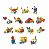 180 pièces STEM DIY Blocs de construction mécaniques à engrenages imbriqués, Briques à entraînement électrique, Kit de construction d'ingénierie robotique