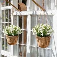 Bunga Snowdrop Buatan Sentuhan Realistis Laris Manis, Buket Galanthus Karet Lembut untuk Dekorasi Rumah Musim Semi dan Paskah