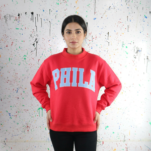 เสื้อฮู้ดผู้ชาย PHILA RED ผ้าฝ้าย 100% สีฟ้า ซิปหน้า สไตล์วินเทจ สำหรับฤดูหนาว เนื้อผ้าละเอียด - Product Image 1