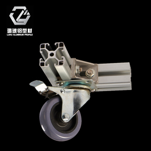 Roulettes en aluminium Luhu 50DC avec frein, usage industriel léger - Product Image 3