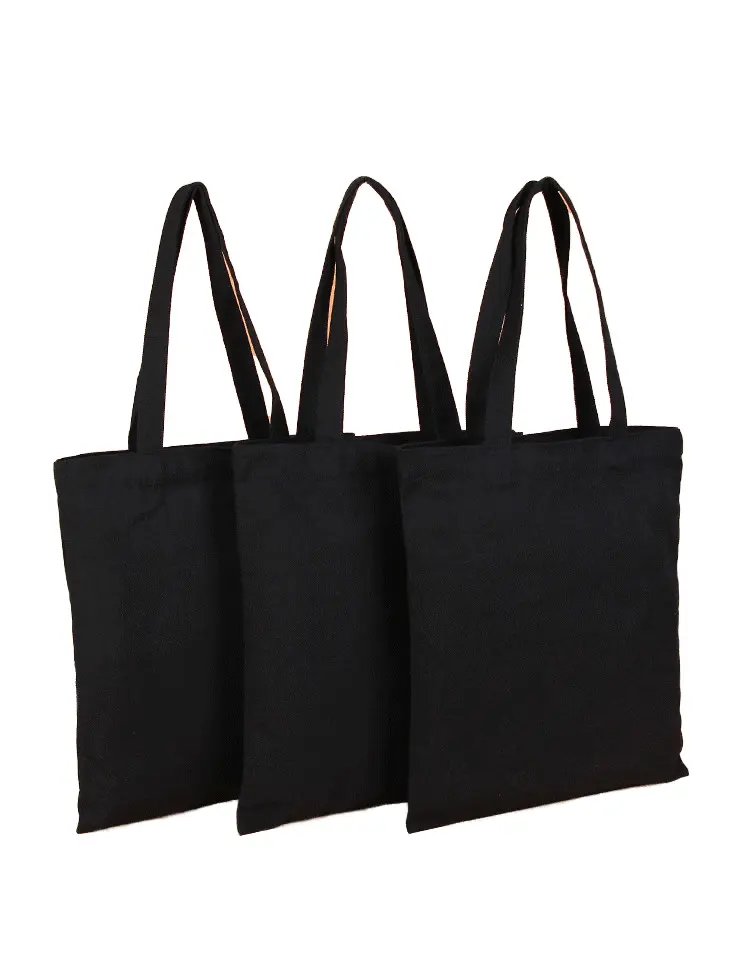 Logo d'impression de sac en toile, personnalisation de sac à provisions portable avec fermeture à glissière, sac en tissu de coton, sac tout coton pur coton, tissu b