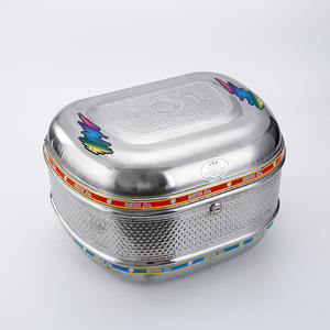 Boîte de rangement arrière renforcée en acier inoxydable à fixation par vis pour moto/trottinette électrique – Vente en gros - Product Image 4