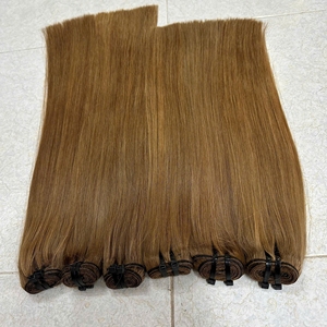 Bone Straight Color Raw Hair Vietnamese Human Hair <b>Extensions</b> Super Double Drawn Flat <b>Tip</b> Tape Ins Bundles Natural Hair - Product Image 1