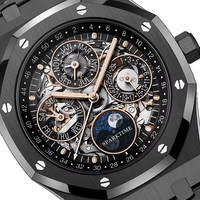 SPARKTIME mode montre en acier inoxydable Durable étanche mécanique automatique montre pour hommes luxe multifonctionnel montre pour hommes