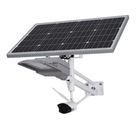 Lampadaire solaire LED intégré en aluminium pour extérieur, étanche, 300W, avec caméra de sécurité CCTV 4G WIFI