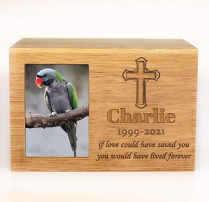 도매 고품질 나무 애완 동물 항아리, 사진 상자, 개와 고양이 애완 동물 기념 항아리 - Product Image 2