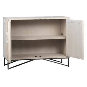 Buffet de rangement en bois de style Mid-Century Modern pour salon, meuble de rangement domestique avec base en fer - Product Image 5