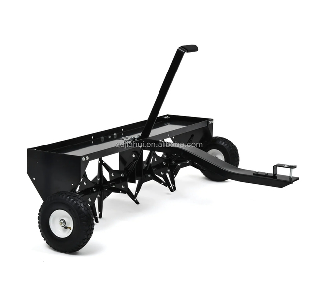 ATV Tractor 48" Tow Plug Lawn Aerator Heavy Duty Steel Lawn& Garden Tow Behind Garden  Soil Aerators for Lawn Farm Planting
