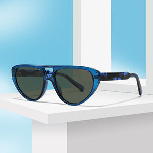 2025ใหม่กรอบแว่นกันแดดอะซิเตทแว่นกันแดดโพลาไรซ์แว่นกันแดดกรอบสามเหลี่ยมสำหรับทุกเพศกำหนดโลโก้ได้เอง - Product Image 5