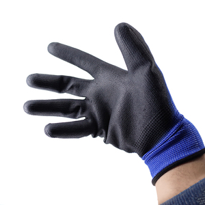 Guantes de Seguridad EN388 4131 CE 13G de Poliéster y PU, Guantes de Protección de Goma para Jardín, Guantes de Trabajo de Seguridad con Recubrimiento de PU - Product Image 2