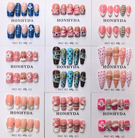 Faux ongles à presser French Manucure en acrylique, pré-dessinés, à coller, pour manucure, formes Cercueil, Carré, Amande