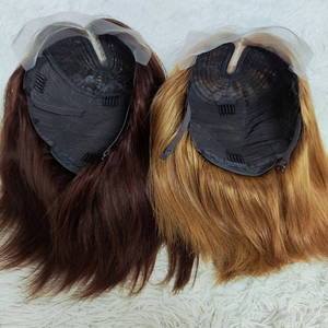 Letsfly parrucche dritte a prezzo molto basso, 100% <span class=keywords><strong>capelli</strong></span> umani #4 #27 parrucche di colore marrone con chiusura in pizzo spedizione rapida - Product Image 5