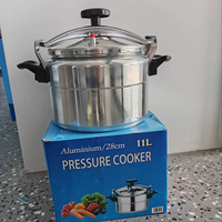 Casserole à pression en aluminium de 11 L pour cuisine commerciale, 28 cm, robuste, cuisson rapide, ustensiles de cuisine pour banquets et traiteurs