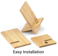 Support de téléphone portable moderne pour bureau, supports en bois massif, support portable en bois