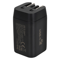 VCOM Chargeur GaN 45W 15V 3A EU US Folding Plug OTP OVP Dual USB C PD Fast Charge Adapter for Mobile Phone