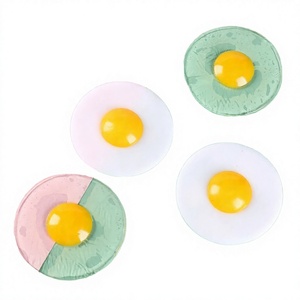 JX New Sticky TPR Rubber <b>Eggs</b> Squishy Stress Relief <b>Toy</b> Kitchen Food Play Cooking Fried <b>Egg</b> Joke for Teens & Adults - Product Image 3