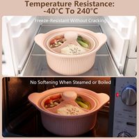 Bol vapeur en silicone pour micro-ondes à 3 compartiments, pot vapeur pour légumes avec couvercle et poignée